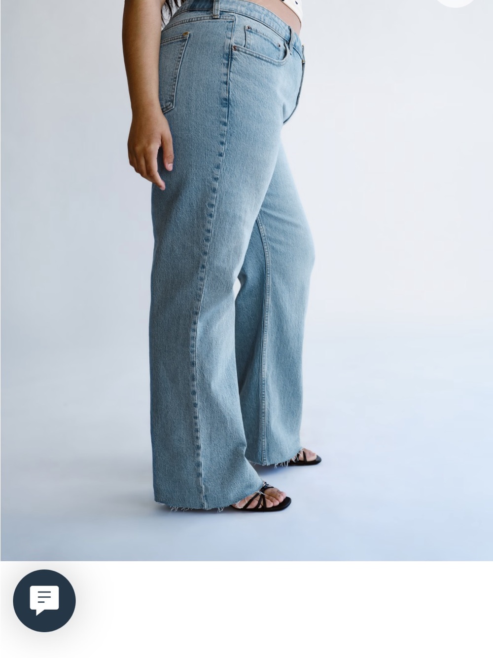 NWT 24w Tall Abercrombie & Fitch Light Blue High-Rise Straight Jeans curve love - Picture 2 of 14